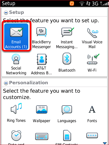 Blackberry Email Configuration