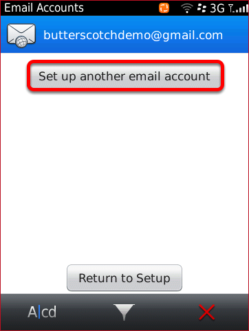 Blackberry Email Configuration