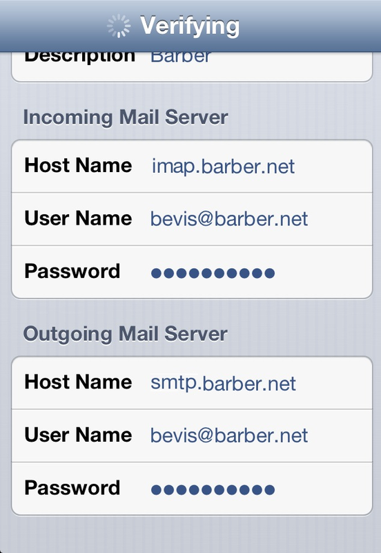 iPhone Email Configuration