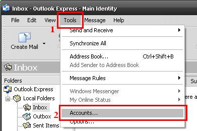 Outlook Express - Step 1